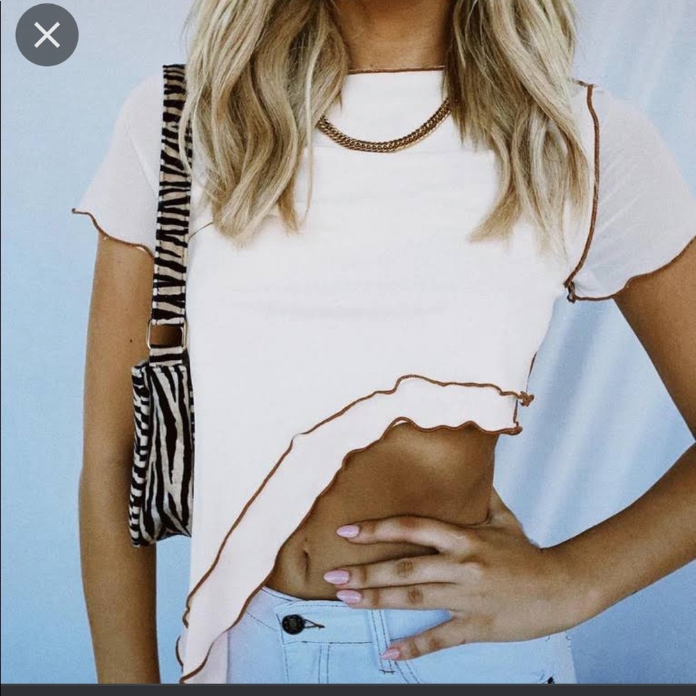 Princess polly, in the flow top ivory, never worn, size 4